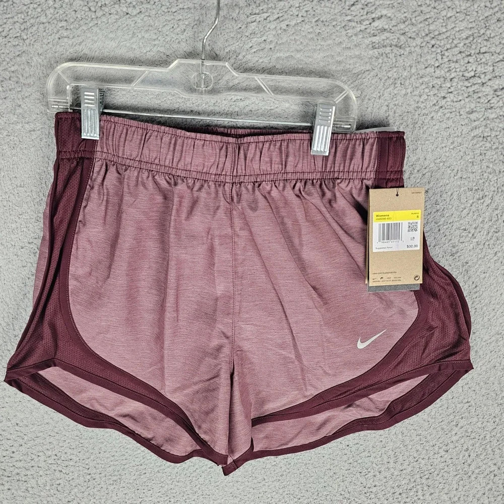 Nike Shorts Womens S Burgundy Tempo Dri-FIT Running HM6096-653 Athletic New